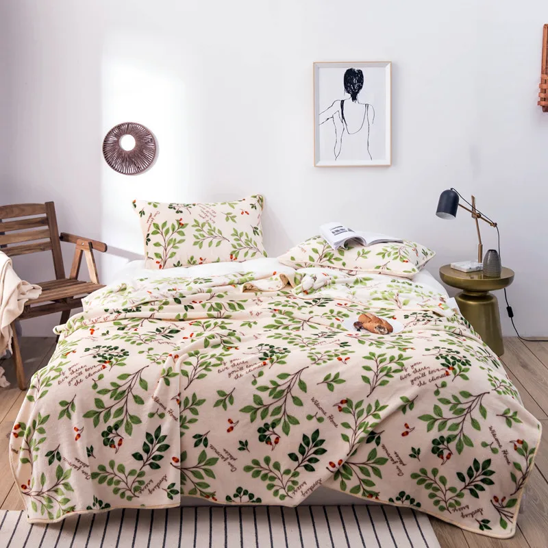 270gsm фланелевый с принтом одеяло из кораллового флиса супер мягкое покрывало для