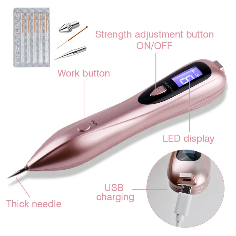 6 уровней плазменной ручка Лазерная литий ионный Красота машина устраняет темные