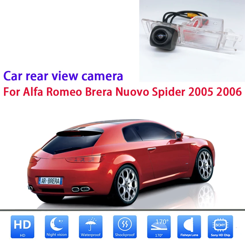 

Автомобильный парковочная камера заднего вида для Alfa Romeo Brera Nuovo Spider 2005 2006, автомобильный парковочная камера заднего вида CCD full HD с ночным вид...
