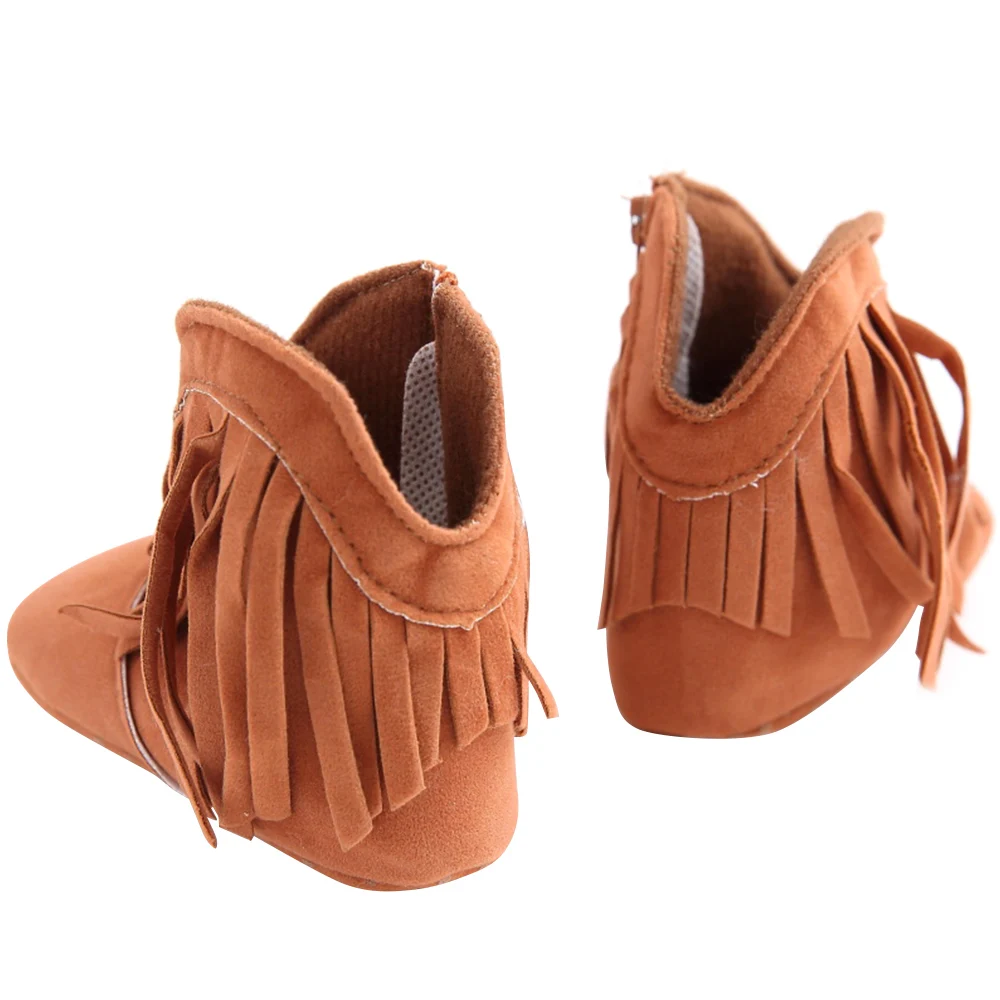 Новые детские зимние ботинки Теплая обувь с кисточками для малышей маленьких