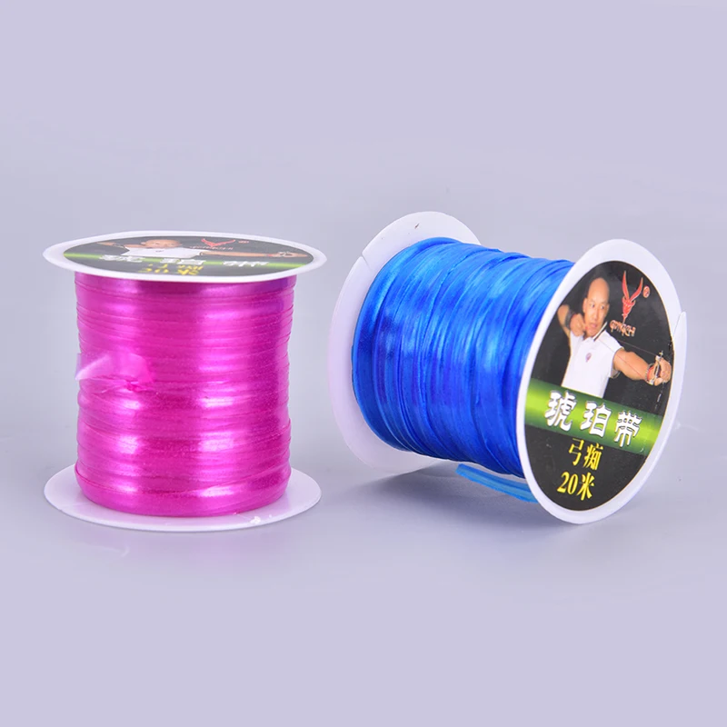 

20 M Slingshot Tied Elastic Rope With Fat Rubber Band Hunting Catapult With Amber Ribbon Hunting Supplies