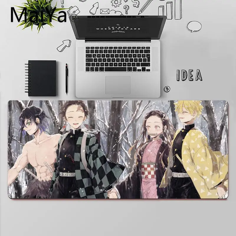 

Maiya Demon Slayer Agatsuma Zenitsu Rubber Mouse Durable Desktop Mousepad Free Shipping Large Mouse Pad Keyboards Mat
