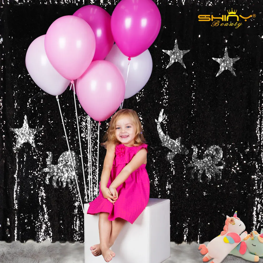 Черный к серебряному Непрозрачный Русалка блесток фон занавес блестящие толстые