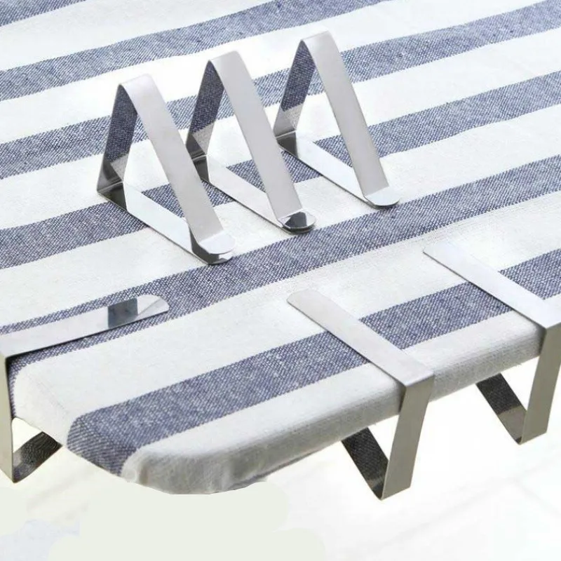 

6-12pcs Table cloth Clip Stainless Steel Round Tablecloth Bed linen Clamps Subject Wedding Party Securing Bracket Home Hardware