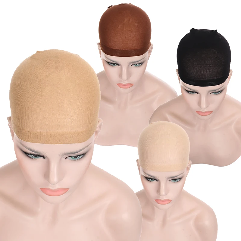 

Дышащая сетчатая купольная шапочка s для телефона, без клея, из спандекса, шапочка для парика, сетка для плетения волос с эластичной лентой д...