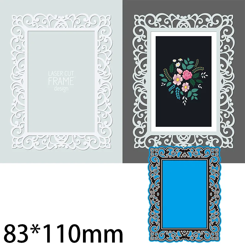 

Lace Metal Cutting Dies Slash Frame cut Scrapbooking Paper Craft Handmade Card Punch Art Cutter Decorative