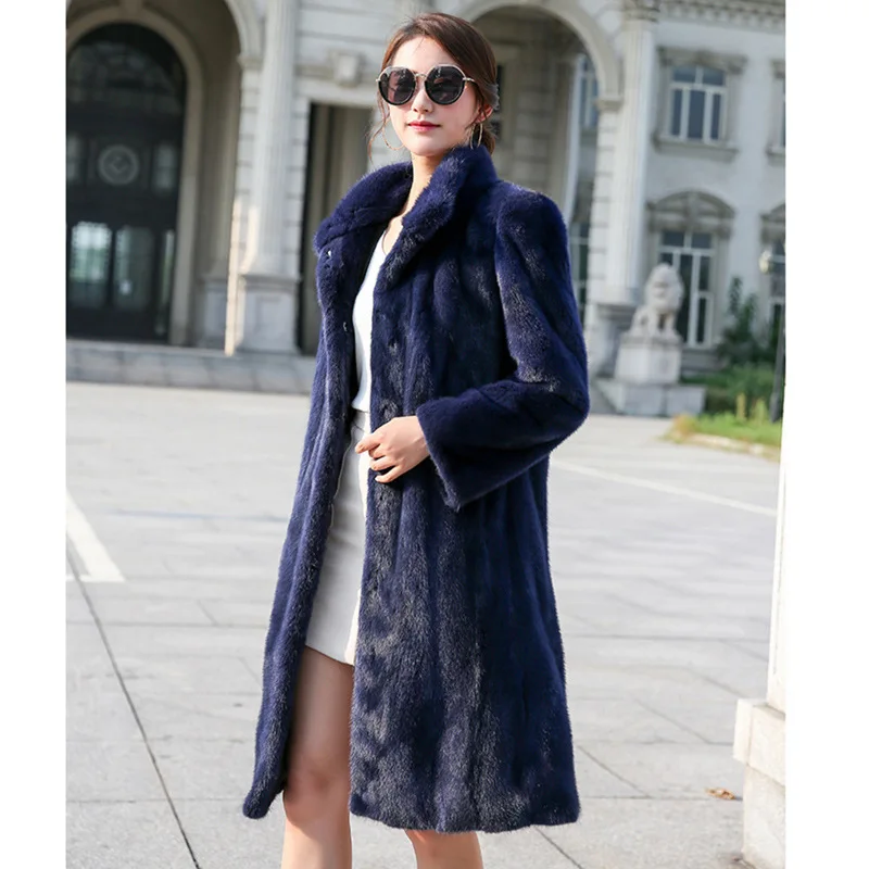 Mink Coats Women Natural Fur Coats Real Mink Fur Coat Female Genuine Fur Jackets Long Ladies Winter Clothes Oversize 7XL 6XL 5XL