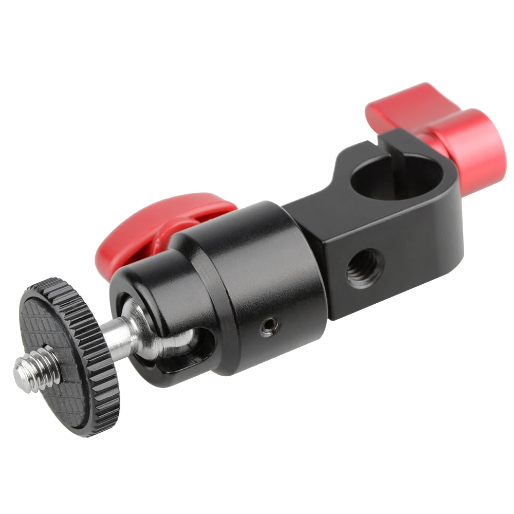 

HDRIG 15mm Rod Clamp & Ball Head Mount Adapter With 360° Rotation Max Load Capacity 2 KG For Universal DSLR Camera