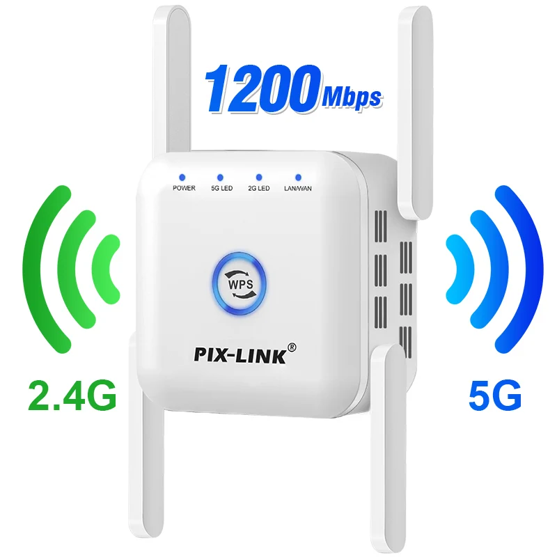 

5G Repeater Wifi 5ghz Wifi Repeater 1200Mbps Router Wifi Extender Long Range 2.4G Wi Fi Booster Wi-Fi Amplifier Access Point