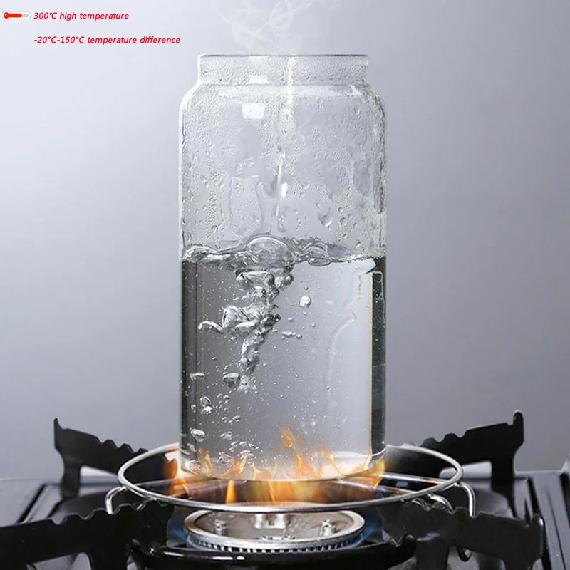 Стеклянная бутылка Бамбуковая крышка герметичный стеклянный контейнер