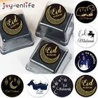 100 шт Eid украшение Мубарак бумажный стикер, этикетка печать 4 см подарочный стикер исламское мусульманское украшение Мубарак Eid Al Adha поставки