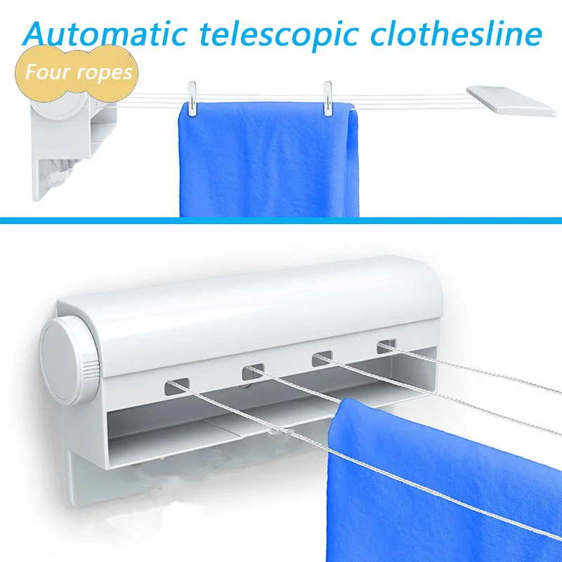 

Wall-mounted Automatic Retractable Clothesline Drying Rack ConvenienT Clothes Dryer Indoor Outdoor Household Clothes Drying