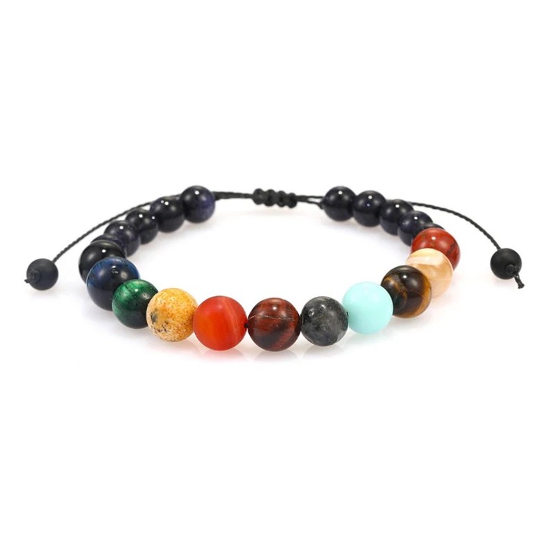 Pulsera de Sistema Solar hechos a mano nuevos pulseras cuentas piedra natural del Universe galaxia los взрослые | Украшения и