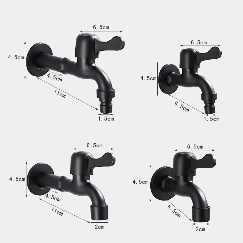 Старинный Черный кран для стиральной машины бассейна настенный из нержавеющей