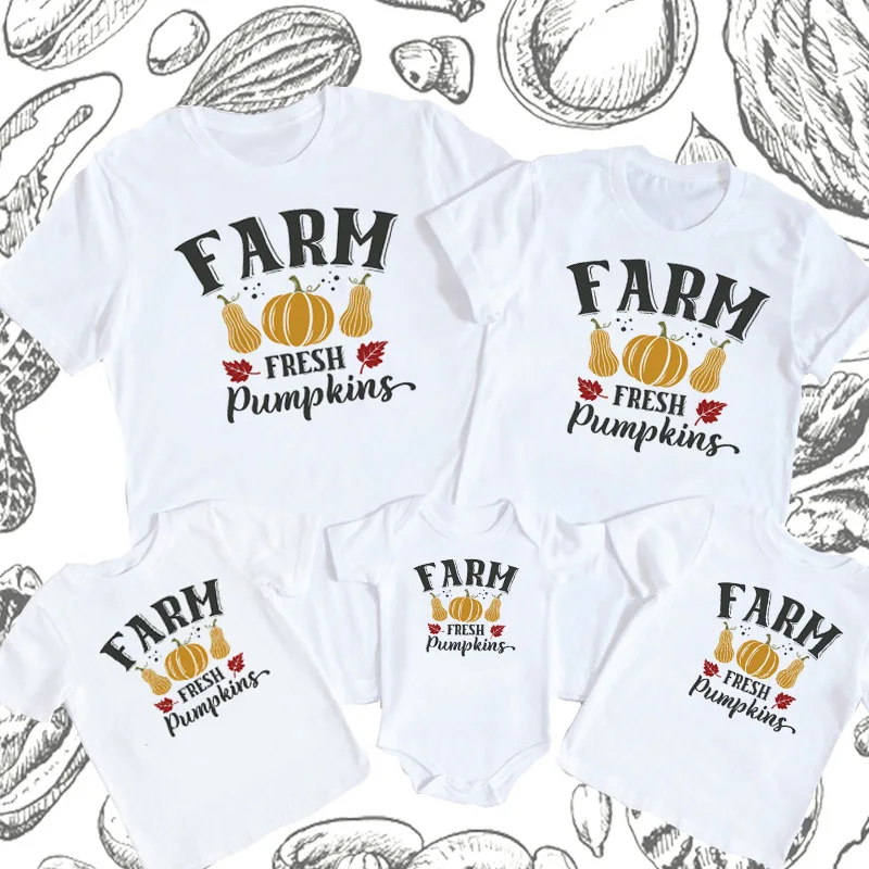 Camiseta de Acci&oacute;n de Gracias para pap&aacute;, mam&aacute; y beb&eacute;, ropa para la familia, trajes a juego, ropa para madre, hija, Padre, Hijo, apariencia de mam&aacute;, camisa-0