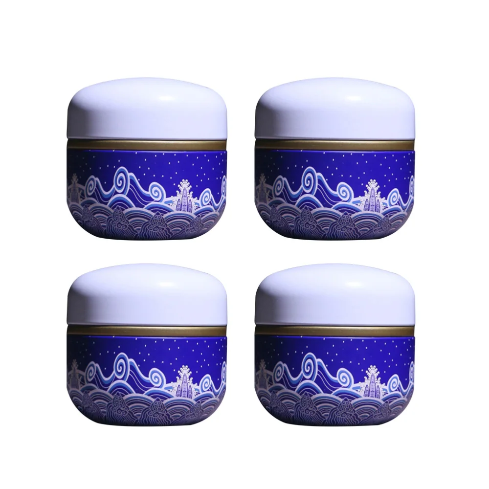 Металлическая герметичная мини тарелка круглой формы 4 шт. банка для чая с