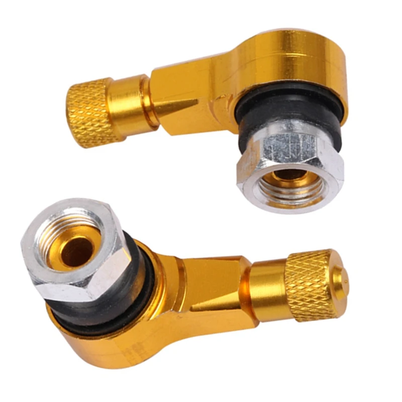 2 шт. бескамерные штоки клапана из алюминиевого сплава под углом 90 градусов |