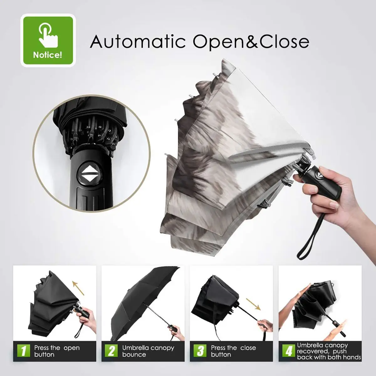 Miglior Ombrello Di Sole Cucciolo Pug Ritratto Pittura Automatica Pieghevole Portatile Delle Donne Degli Uomini Di Ombrello Di Protezione Solare Pioggia Antivento Spiaggia Parasole