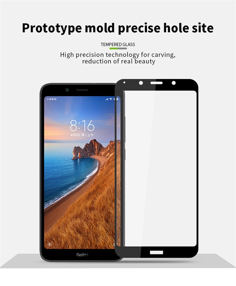 Закаленное стекло для Xiaomi Redmi 7A Полное покрытие экрана Защитное стекло для экрана полное защитное для Redmi 7A Vidrio templado