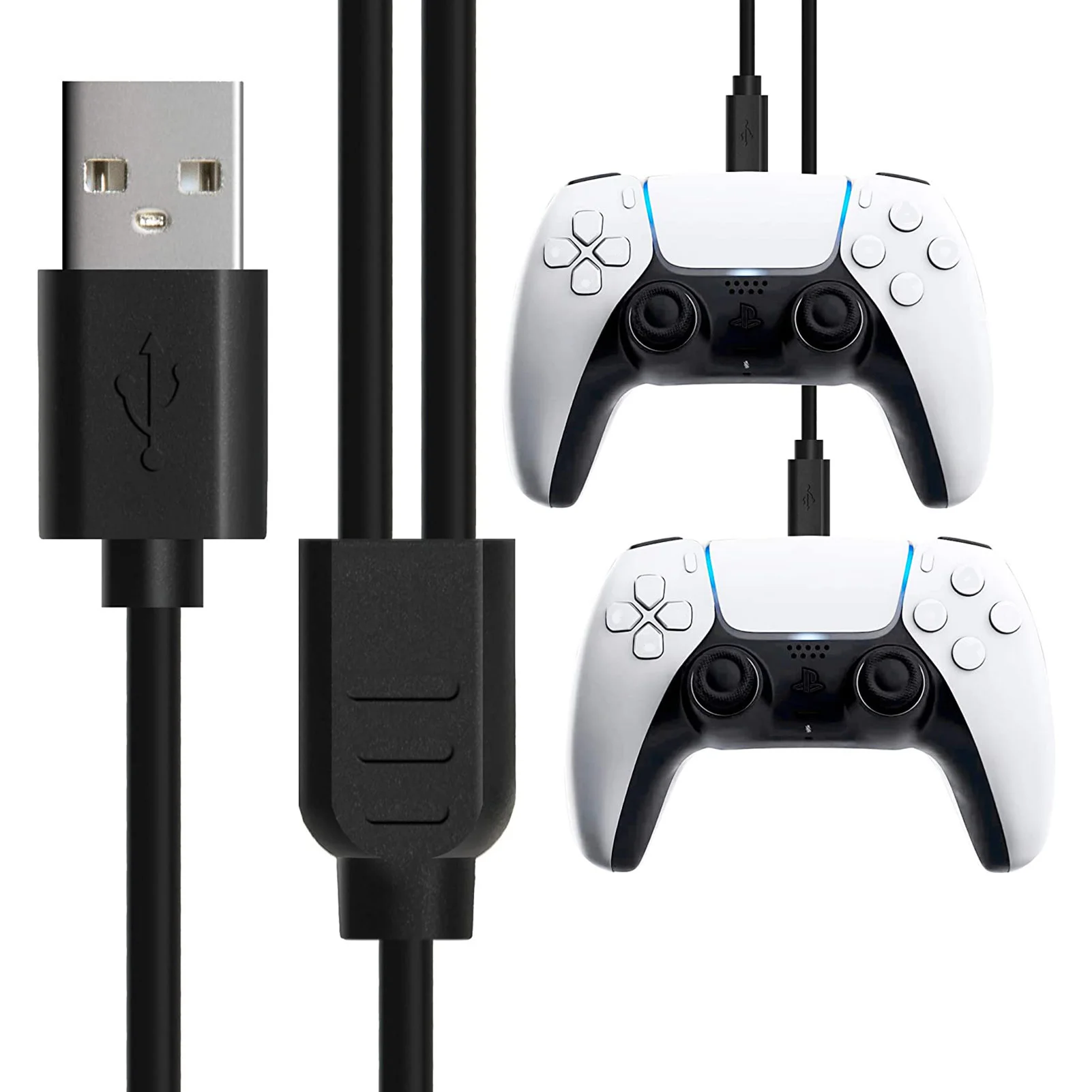 

PVC 3m USB Charging Cable For PS5 DualSense Wireless Controller Gamepad Type-C Charging Cord For Xbox Series X S Accessories