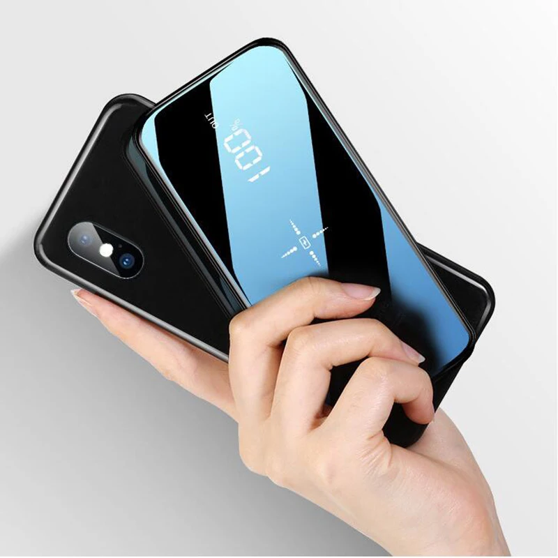 Внешний аккумулятор с зеркальным дисплеем 10000 мАч|Внешние аккумуляторы| |