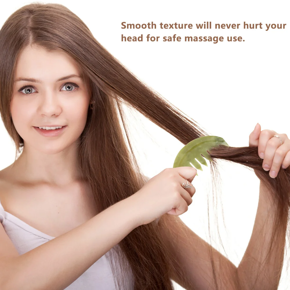 

1Pc Portable Jade Hair Comb Comb Practical Head Comb for Home