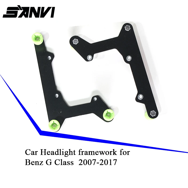 

SANVI 2PC Auto Headlight Adaptor for Benz G Class 2007-2017 For Hella/Q5/Bosch Projector Lens Headlight Install Car Light DIY