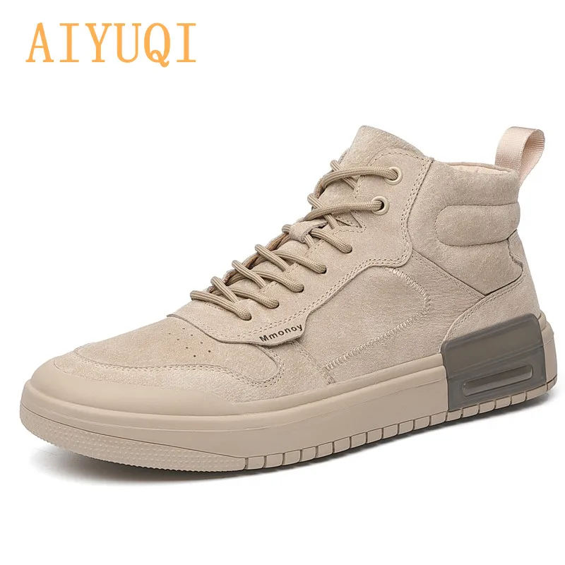 

AIYUQI Martin Boots Men Autumn 2021 New Genuine Leather Desert Tooling Boots Men British Style Men' Sneakers Shoes