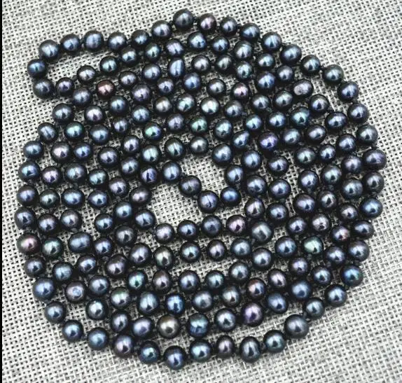 

80cm 125cm 200cm 30'' 50'' 8mm black colors pearl long necklace Woman Jewelry real natural freshwater pearl