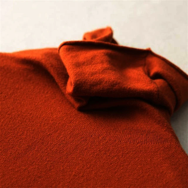 caramel colour GejasAinyu, новинка, женские свитера, мода, Женский кашемировый свитер с высоким воротом, Женский вязаный пуловер, женский свитер, зимние топы - Цвет: caramel colour