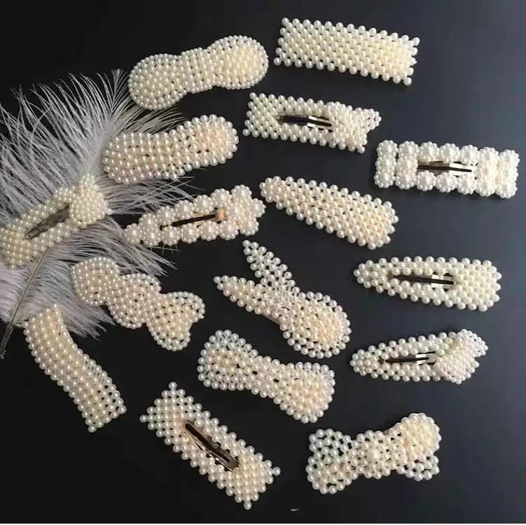 13 видов стилей Модные металлические жемчужные заколки для волос цветочные