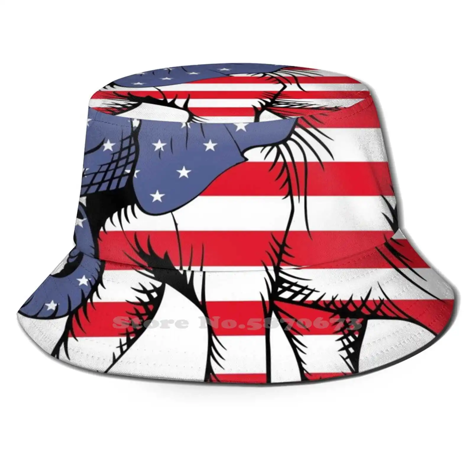 

President Trump Republican Elephant Logo Korean Caps Funny Beach Bucket Hats Trump President President Trump President Donald