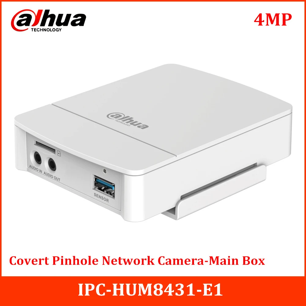 

Dahua 4MP Covert Pinhole Network Camera Main Box IPC-HUM8431-E1 H.265 Smart detection Support POE need to work with lens Unit