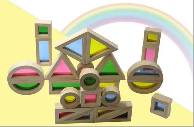 Детский сад раннее образование: 24 сенсорного интеллекта Радуга строительные