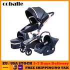 Коляска детская 3 в 1, коляска с высоким ландшафтом для новорожденных, трехколесная, прогулочная коляска для детей 0-36 месяцев