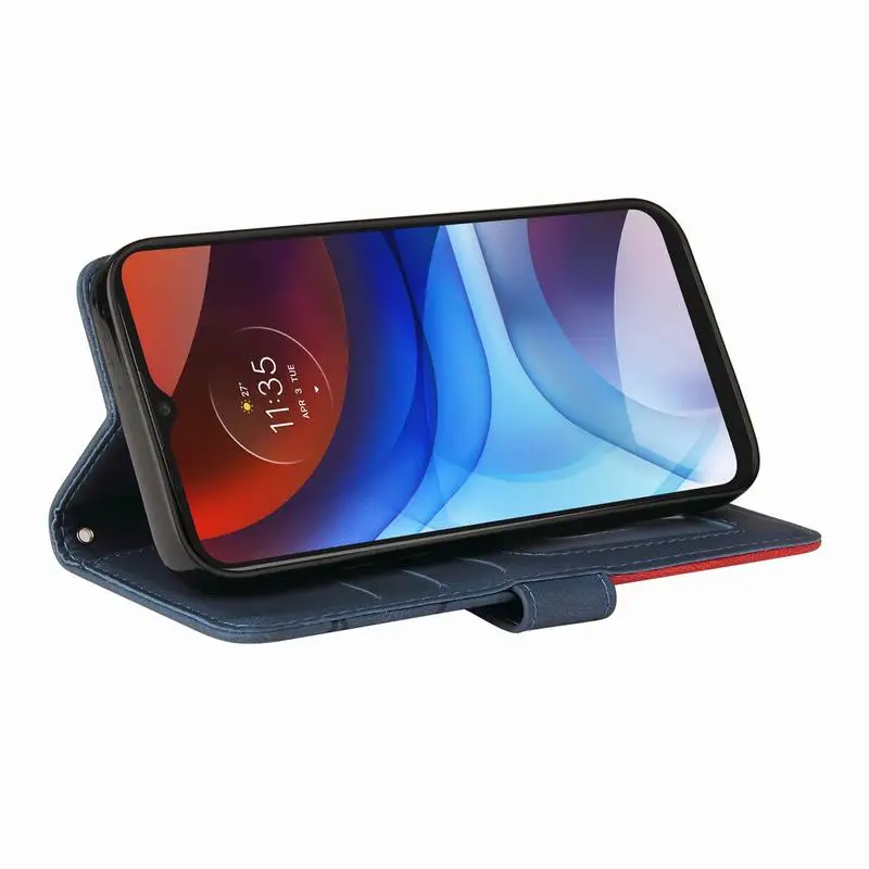 Чехол-Кошелек для Mototola Moto E7 Power кожаный флип-чехол Plus E 7 роскошный Магнитный чехол