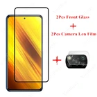 2 шт. Для Xiaomi Poco X3 NFC стекло для Xiaomi Poco X3 NFC Note 9s 9 Pro 9A 8 8A 7 закаленное стекло протектор экрана камера Len пленка