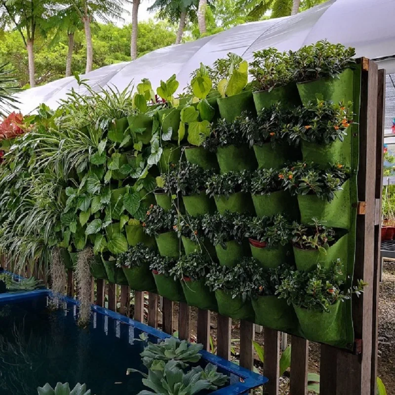 Мешки для выращивания растений войлочный мешок рассады настенный зеленый дом