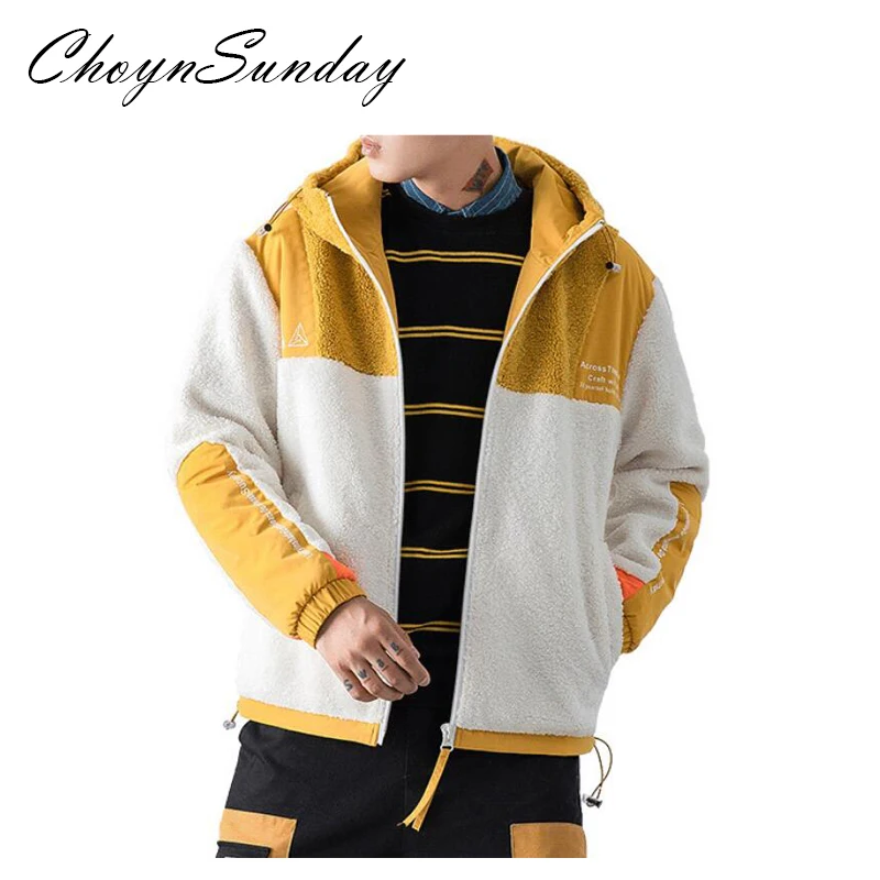 Новое зимнее Мужское пальто из овечьей шерсти сшитая куртка Теплая стеганая