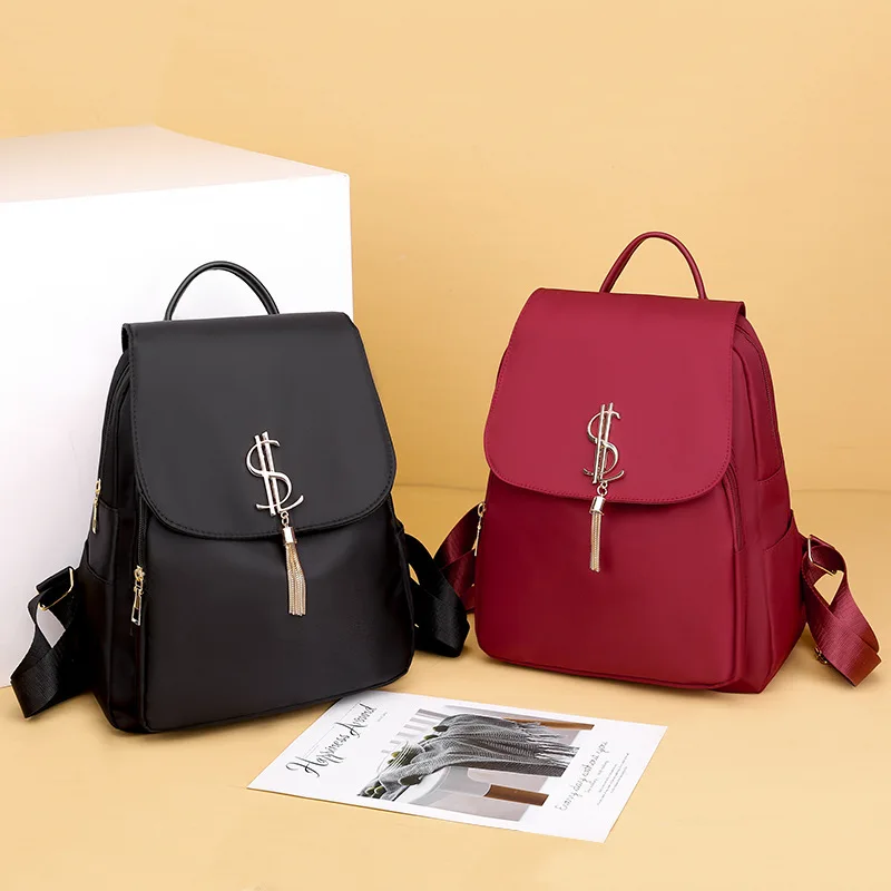 

Women Backpack Korea Japanese College School Class Style Large Capacity Daypack Oxford Waterproof Cloth Girls Travel Bag