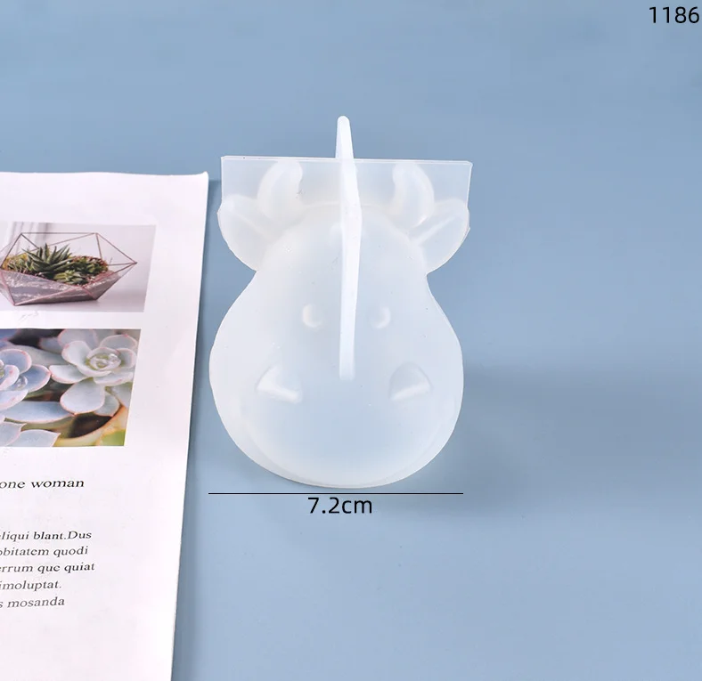 Aouke 3D Ox Head для ручной лепки DIY сделай сам милый год талисман торт выпечка