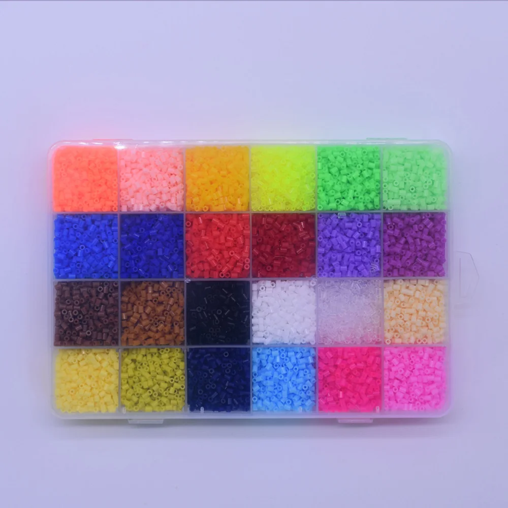 

1 Set 2.6mm 24 Colors Fuse Beads Tray Beads DIY Beads Beads Puzzle Beads Kit for DIY Craft Art Project (Random Color)