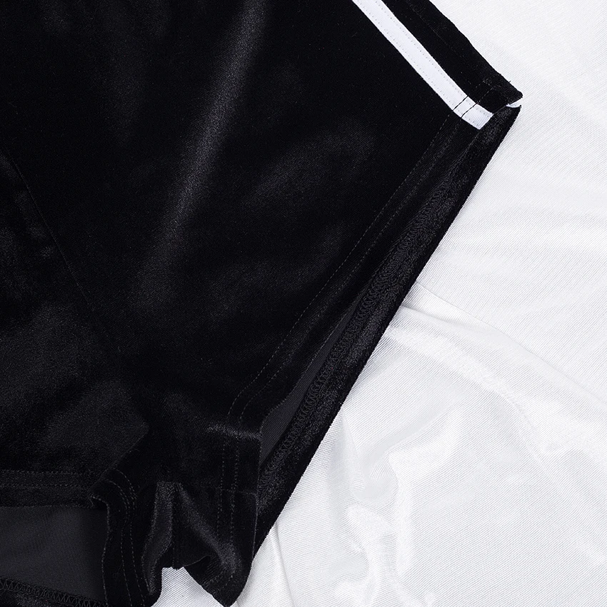 Suphis сексуальный короткий топ с круглым вырезом без рукавов шорты в полоску