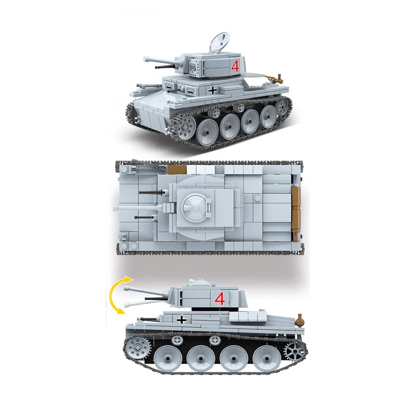 Военные игрушечные блоки WW2 немецких американских солдат танков военные фигурки