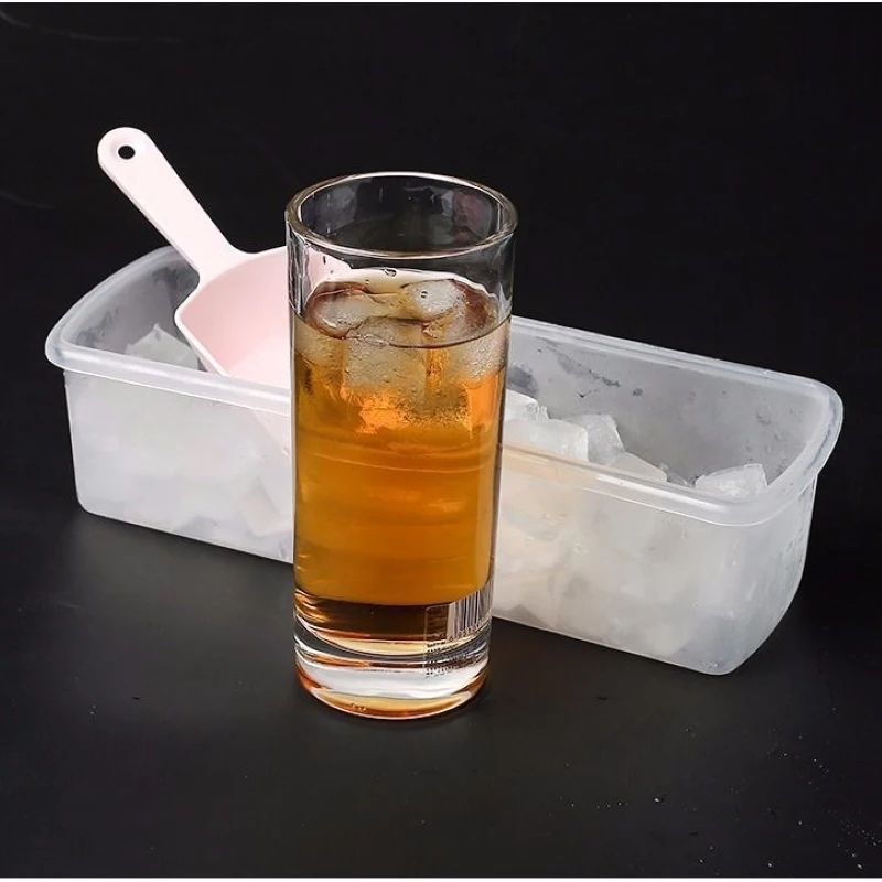 

1PC Ice Cube Maker Mould With Lid For Whiskey Cocktail Ice Candy Cake Pudding Chocolate Molds Square Shape Ice Cube Mold