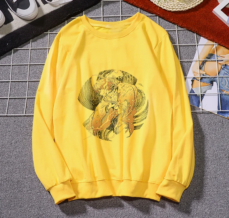 

Anime Demon Slayer/Kimetsu no Yaiba Agatsuma Zenitsu Long Sleeve Hoodies Autume Outfit Cosplay Costume Halloween Free Shipping