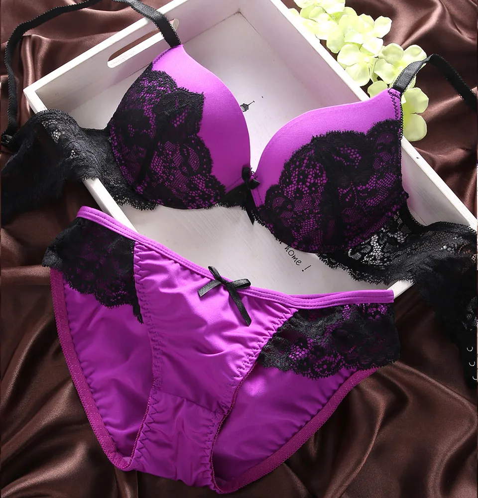 Сексуальный женский бюстгальтер набор трусов мягкий кружевной на косточках с