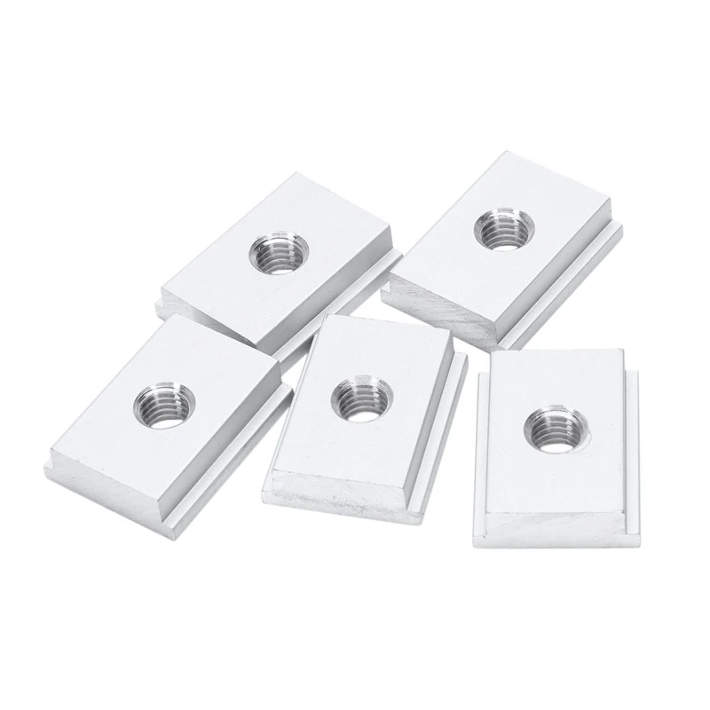 

5Pcs M8 T-Track Slider Sliding Nut Aluminum Alloy T Slot Nut For Woodworking Tool Jigs Screw Slot Fastener