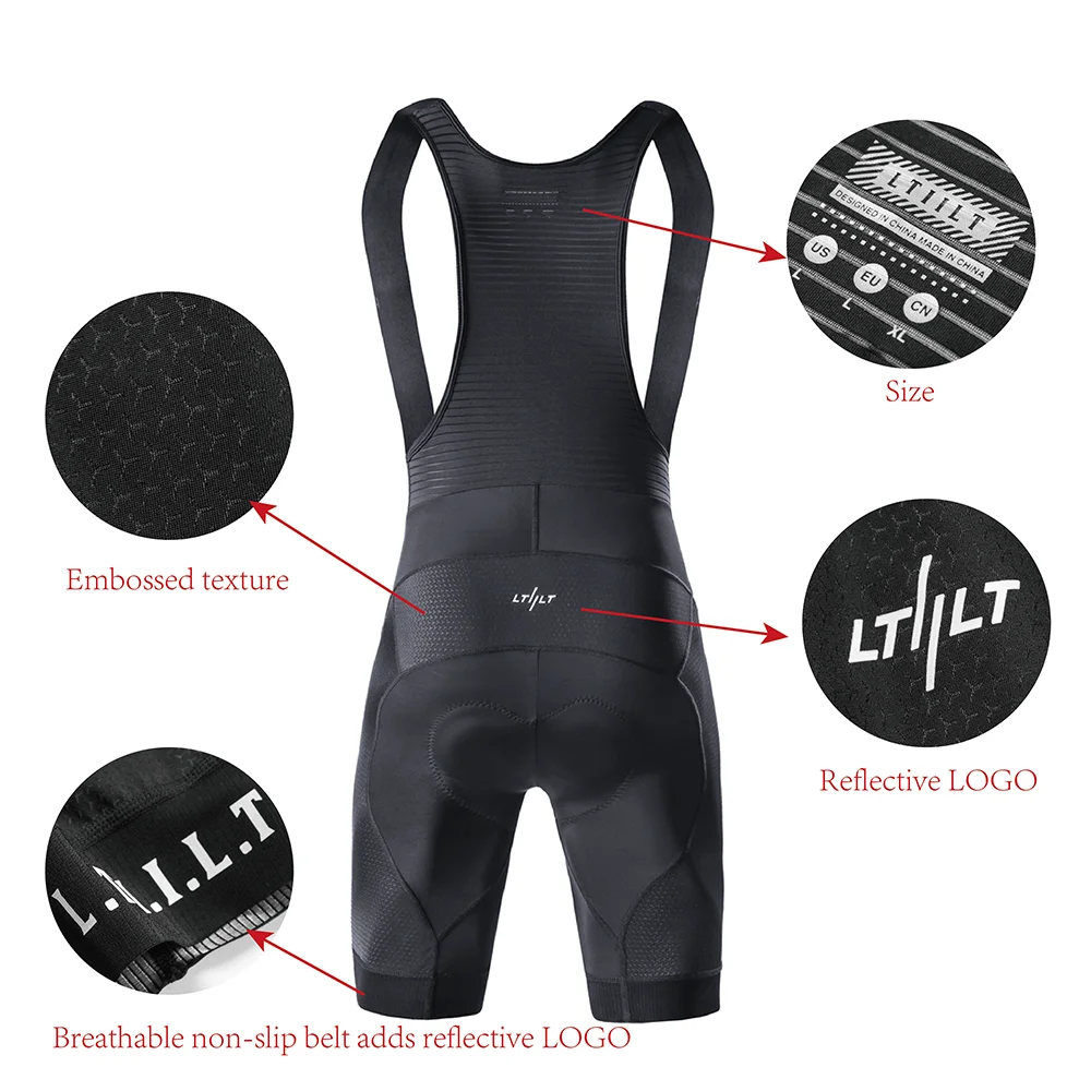 Шорты-комбинезон мужские для велоспорта улучшенные гелевые велосипедные штаны с