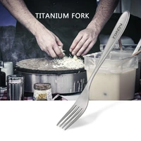 lixada titanium fork lightweight dinner forks table fork good for home outdoor picnic camping hiking traveling christmas gift